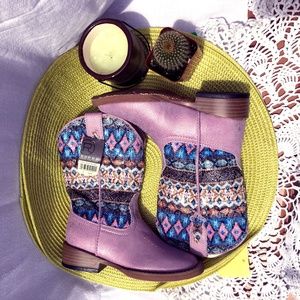 Roper Girls Toddler Kids Aztec Pink Western Boots